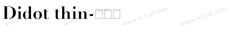 Didot thin字体转换